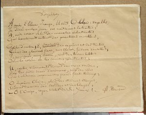 Manoscritto della poesia di Arthur Rimbaud: Le vocali da Arthur Rimbaud