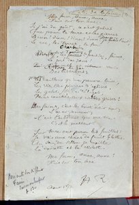 Manoscritto della poesia 