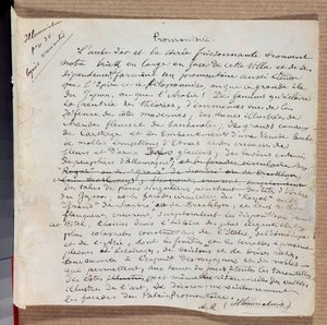 Manoscritto della poesia 