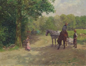 Paesaggio con Cavallo e Carro da Arthur Siebelist