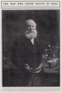 William Henry Perkin, chimico inglese che scoprì il primo colorante organico sintetico, la mauveina da Arthur Stockdale Cope