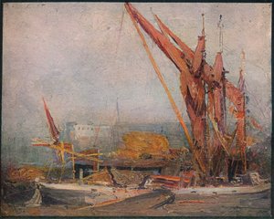 Chiatte di fieno sul Tamigi, 1905 da Arthur Streeton