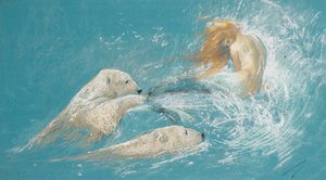 Una sirena e orsi polari