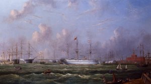 La nave truppa indiana "Serapis" arriva a Portsmouth da Arthur Wellington Fowles