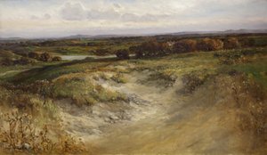 Paesaggio; precedentemente usato come sfondo in una vetrina di storia naturale da Arthur Wilde Parsons