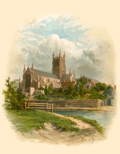 Cattedrale di Worcester, nord-est da Arthur Wilde Parsons