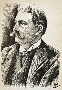 Aluisio de Azevedo (1857-1913). Scrittore brasiliano. Incisione. da Artist Unknown