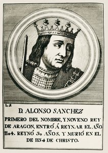Alfonso I, “Il Battagliero” (1073-1134). Re di Aragona e Navarra (1104-1134). da Artist Unknown