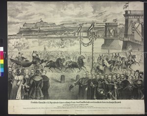 Arrivo della coppia imperiale al deposito di corte a Budapest il 29 gennaio 1866 da Artist Unknown