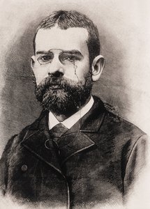 CLARIN, Leopoldo Alas y Urena, anche chiamato (1852-1901). Scrittore spagnolo. Incisione da Artist Unknown