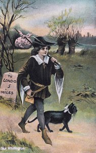 Dick Whittington in viaggio verso Londra (stampa) da Artist Unknown