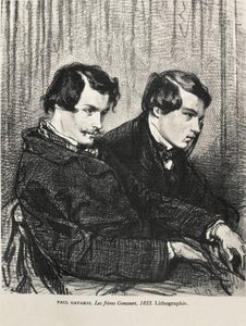 Edmond e Jules de Goncourt in un palco a teatro