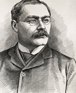 KIPLING, Rudyard (1865-1936). Scrittore britannico, nato in India. Premio Nobel per la Letteratura 1907. Ritratto di Kipling. Incisione. da Artist Unknown