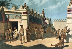 Civiltà Maya, gioco della palla mesoamericano da Artist Unknown