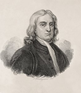 Newton, Sir Isaac (1642-1727). Matematico, fisico e astronomo inglese.; GUADAGNINI, Gaetano (1800-1860). Incisore italiano. Ritratto di Isaac Newton, opera di Gaetano Guadagnini. Incisione. ITALIA. LOMBARDIA. Milano. Civica Raccolta delle Stampe