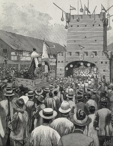 Filippine (1899). Protesta a Manila (incisione) da Artist Unknown