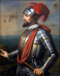 Ritratto di Vasco Nunez de Balboa, conquistador spagnolo (1475-1517) - Vasco Nunez de Balboa (olio su tela) da Artist Unknown