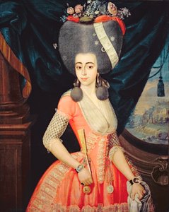 Ritratto di signora elegante, 1790 circa (olio su tela) da Artist Unknown