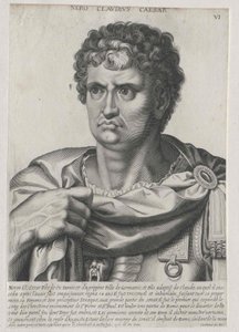 Imperatore romano Nerone (stampa)