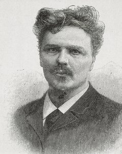STRINDBERG, August (1849-1912). Ritratto di August Strindberg. Incisione. da Artist Unknown