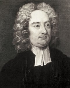 SWIFT, Jonathan (1667-1745). Clero irlandese e scrittore satirico. Ritratto come decano della Cattedrale di San Patrizio di Dublino dopo il dipinto di Charles Jervas (1675-1739). Incisione. Collezione privata da Artist Unknown