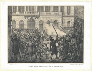 Scena in casa di campagna il 13 marzo 1848 da Artist Unknown
