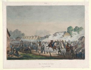 La battaglia di Tabor il 6 ottobre 1848 da Artist Unknown