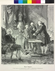 Il giovane imperatore Giuseppe II alla stampa da Artist Unknown