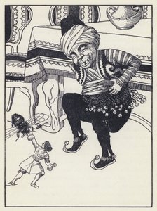 Illustrazione per I viaggi di Gulliver di Jonathan Swift da Artus Scheiner