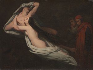 Dante e Virgilio incontrano le ombre di Francesca da Rimini e Paolo da Ary Scheffer