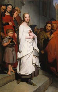 Margherita che lascia la chiesa da Ary Scheffer