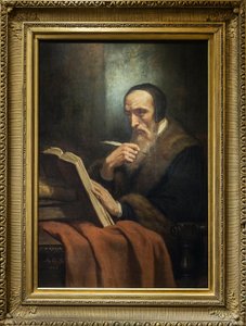 Ritratto di Giovanni Calvino (Jean Cauvin), scrittore, teologo e pastore francese durante la Riforma protestante (1509-1564) - dipinto di Ary Scheffer (1795-1858). museo della vita romantica - Parigi