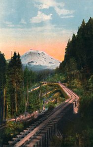Monte Rainier dalla C. M. & P. S. R. R., c1916 da Asahel Curtis