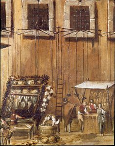 Piazza del tribunale della Vicaria a Napoli al tempo della rivoluzione di Masaniello (dettaglio) da Ascanio Luciani