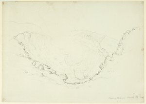 Caldera del Monte Vesuvio, Napoli, Italia, 1841