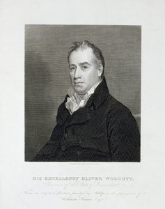 Sua Eccellenza Oliver Wolcott, Governatore dello Stato del Connecticut, c. 1820 (incisione a linee) da Asher Brown Durand