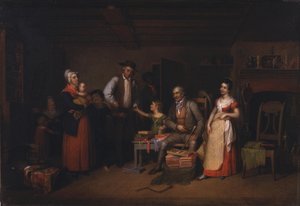 Il venditore ambulante che mostra la sua merce da Asher Brown Durand