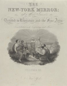 Pagina del titolo: The New York Mirror, A Weekly Journal, Devoted to Literature and the Fine Arts da Asher Brown Durand