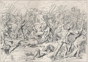 Guerra del Peloponneso: La battaglia di Potidea dove il filosofo greco Socrate salvò la vita di Alcibiade. (Incisione d