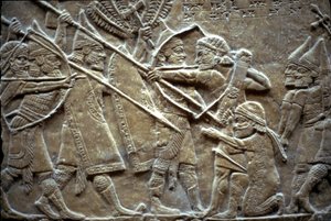 Assurbanipal alla Battaglia di Til-Tuba da Assyrian