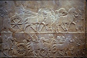 Assurbanipal alla battaglia di Til-Tuba da Assyrian