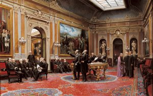Sala conferenze del Senato nel marzo 1904 da Asterio Mañanós Martínez