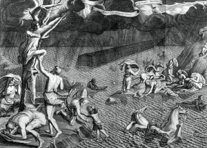 Scena del Diluvio, 1675 da Athanasius Kircher