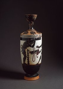 Arte greca: Eracle e Atlante (dettaglio) da Athena Painter (workshop of)