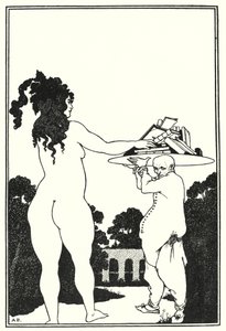 Ex libris di Aubrey Beardsley (incisione) da Aubrey (after) Beardsley