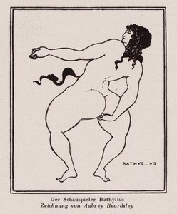 Bathyllus, danzatore romano e interprete di pantomimus da Aubrey (after) Beardsley