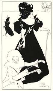 Progetto per una carta da golf (incisione) da Aubrey (after) Beardsley