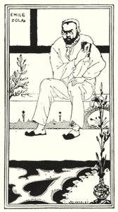 Ritratto di Emile Zola da Aubrey (after) Beardsley
