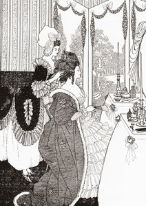 La toilette dopo Aubrey Beardsley. Da Illustrierte Sittengeschichte vom Mittelalter bis zur Gegenwart di Eduard Fuchs, pubblicato nel 1909.