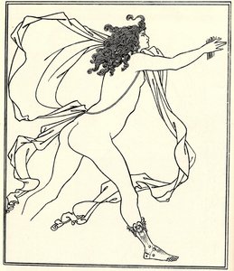 Apollo insegue Dafne da Aubrey Beardsley